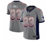 Youth Nike New England Patriots #33 Jeremy Hill Limited Gray Rush Drift Fashion NFL Jersey