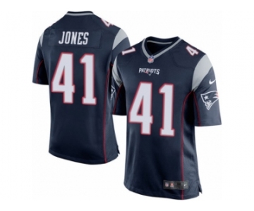 Youth Nike New England Patriots #41 Cyrus Jones Game Navy Blue Team Color NFL Jersey