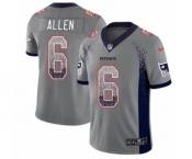 Youth Nike New England Patriots #6 Ryan Allen Limited Gray Rush Drift Fashion NFL Jersey