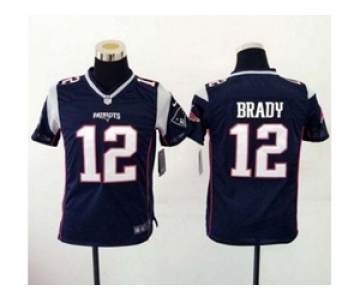 nike youth nfl jerseys new england patriots #12 brady blue[2015 new nike]