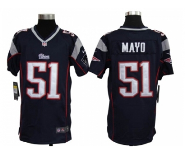nike youth nfl jerseys new england patriots #51 jerod mayo blue[nike]