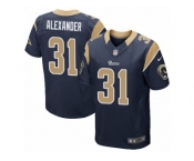 Men Nike Los Angeles Rams #31 Maurice Alexander Elite Navy Blue Team Color NFL Jersey
