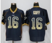 Men Nike St.Louis Rams #16 Jared Goff Drift Fashion Blue Elite Jerseys