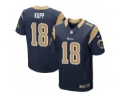 Men's Nike Los Angeles Rams #18 Cooper Kupp Elite Navy Blue Team Color NFL Jersey