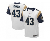 Men's Nike Los Angeles Rams #43 John Johnson Elite White NFL Jersey