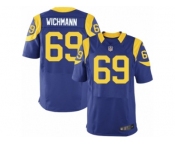 Men's Nike Los Angeles Rams #69 Cody Wichmann Elite Royal Blue Alternate NFL Jersey