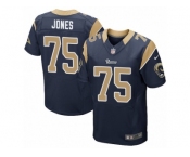 Men's Nike Los Angeles Rams #75 Deacon Jones Elite Navy Blue Team Color NFL Jersey