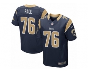Men's Nike Los Angeles Rams #76 Orlando Pace Elite Navy Blue Team Color NFL Jersey