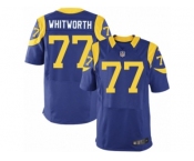 Men's Nike Los Angeles Rams #77 Andrew Whitworth Elite Royal Blue Alternate NFL Jersey