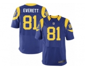 Men's Nike Los Angeles Rams #81 Gerald Everett Elite Royal Blue Alternate NFL Jersey