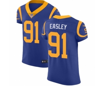 Men's Nike Los Angeles Rams #91 Dominique Easley Royal Blue Alternate Vapor Untouchable Elite Player NFL Jersey