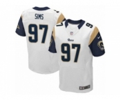 Men's Nike Los Angeles Rams #97 Eugene Sims Elite White NFL Jersey