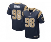 Men's Nike Los Angeles Rams #98 Connor Barwin Elite Navy Blue Team Color NFL Jersey