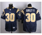 Nike St. Louis Rams #30 Todd Gurley II Navy Blue jerseys(Elite)