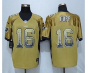 Nike St.Louis Rams #16 Jared Goff Drift Fashion Gold Jerseys[Elite]