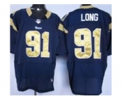 nike nfl jerseys st. louis rams #91 long blue[Elite]