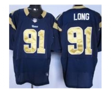 nike nfl jerseys st. louis rams #91 long blue[Elite]