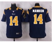 nike nfl jerseys st.louis rams #14 mannion blue[Elite]