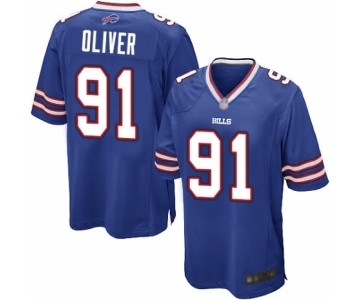 Men's Buffalo Bills #91 Ed Oliver Game Royal Blue Team Color Football Jersey