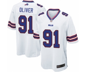 Men's Buffalo Bills #91 Ed Oliver Game White Football Jersey