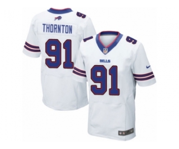 Men Nike Buffalo Bills #91 Cedric Thornton Elite White NFL Jersey