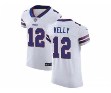 Nike Buffalo Bills #12 Jim Kelly White Men Stitched NFL Vapor Untouchable Elite Jersey