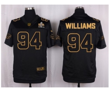 Nike Buffalo Bills #94 Mario Williams Black Pro Line Gold Collection Jersey[Elite]