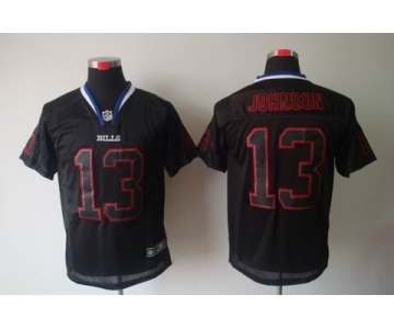 nike nfl jerseys buffalo bills #13 johnson black[Elite lights out]
