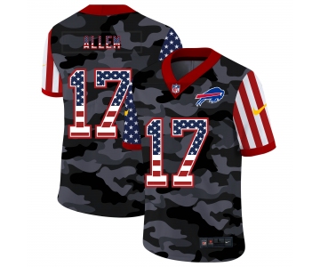 Men New Nike Buffalo Bills #17 Allen 2020 Nike Camo USA Salute to Service Limited Jersey