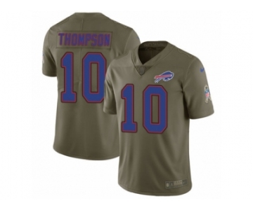 Men Nike Buffalo Bills #10 Deonte Thompson Limited Olive 2017 Salute to Service NFL Jersey