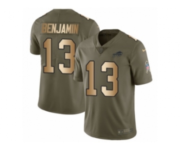 Men Nike Buffalo Bills #13 Kelvin Benjamin Limited Olive Gold 2017 Salute to Service NFL Jersey