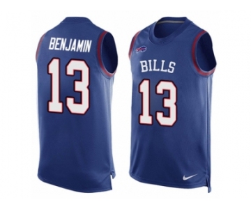 Men Nike Buffalo Bills #13 Kelvin Benjamin Limited Royal Blue Player Name & Number Tank Top NFL Jersey
