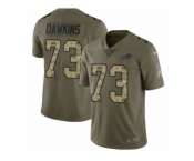 Men Nike Buffalo Bills #73 Dion Dawkins Limited Olive Camo 2017 Salute to Service NFL Jersey