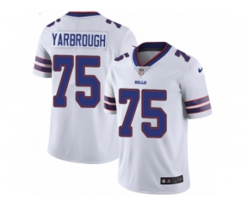 Men Nike Buffalo Bills #75 Eddie Yarbrough White Vapor Untouchable Limited Player NFL Jersey