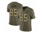 Men Nike Buffalo Bills #85 Charles Clay Limited Olive Camo 2017 Salute to Service NFL Jersey