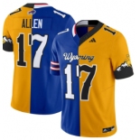 Men's Bills Wyoming Cowboys #17 Josh Allen Split Vapor Limited Jersey Men's Bills Wyoming Cowboys #17 Josh Allen Split Vapor Limited Jersey