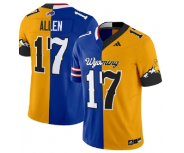 Men's Bills Wyoming Cowboys #17 Josh Allen Split Vapor Limited Jersey