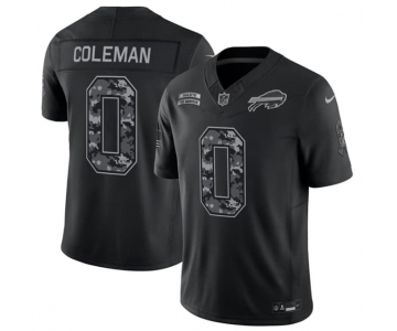 Men's Buffalo Bills #0 Keon Coleman Black 2026 F.U.S.E. Salute to Service Limited Stitched Football Jersey