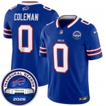 Men's Buffalo Bills #0 Keon Coleman Blue F.U.S.E. 2026 Inaugural Season at Highmark Stadium Football Stitched Jersey