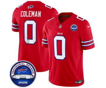 Men's Buffalo Bills #0 Keon Coleman Red F.U.S.E. 2026 Inaugural Season at Highmark Stadium Football Stitched Jersey