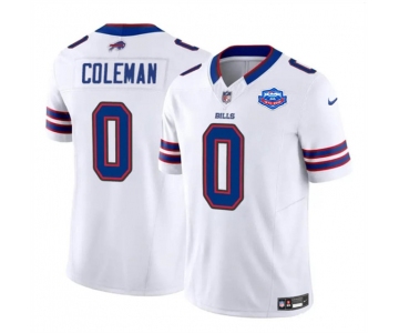 Men's Buffalo Bills #0 Keon Coleman White 2025 F.U.S.E. With Farewell Patch Vapor Untouchable Limited Football Stitched Jersey