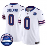 Men's Buffalo Bills #0 Keon Coleman White F.U.S.E. 2026 Inaugural Season at Highmark Stadium Football Stitched Jersey Men's Buffalo Bills #0 Keon Coleman White F.U.S.E. 2026 Inaugural Season at Highmark Stadium Football Stitched Jersey