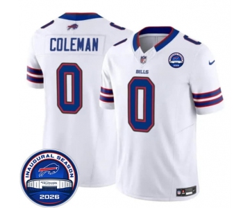 Men's Buffalo Bills #0 Keon Coleman White F.U.S.E. 2026 Inaugural Season at Highmark Stadium Football Stitched Jersey