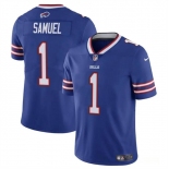 Men's Buffalo Bills #1 Curtis Samuel Blue Vapor Untouchable Limited Football Stitched Jersey