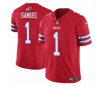 Men's Buffalo Bills #1 Curtis Samuel Red Vapor Untouchable Limited Football Stitched Jersey