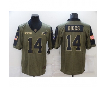 Men's Buffalo Bills #14 Stefon Diggs Nike Olive 2021 Salute To Service Limited Player Jersey
