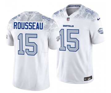 Men's Buffalo Bills #15 Gregory Rousseau White 2025 F.U.S.E. “Rivalries” Vapor Untouchable Limited Stitched Football Jersey