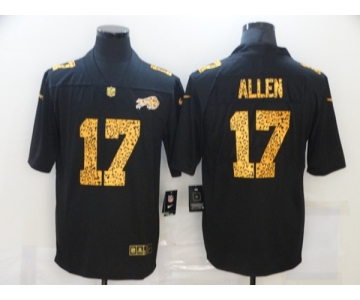 Men's Buffalo Bills #17 Josh Allen 2020 Black Leopard Print Fashion Limited Football Stitched Jersey