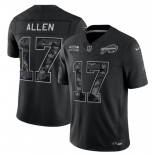 Men's Buffalo Bills #17 Josh Allen Black 2026 F.U.S.E. Salute to Service Limited Stitched Football Jersey