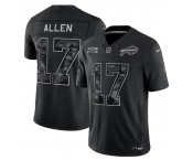 Men's Buffalo Bills #17 Josh Allen Black 2026 F.U.S.E. Salute to Service Limited Stitched Football Jersey